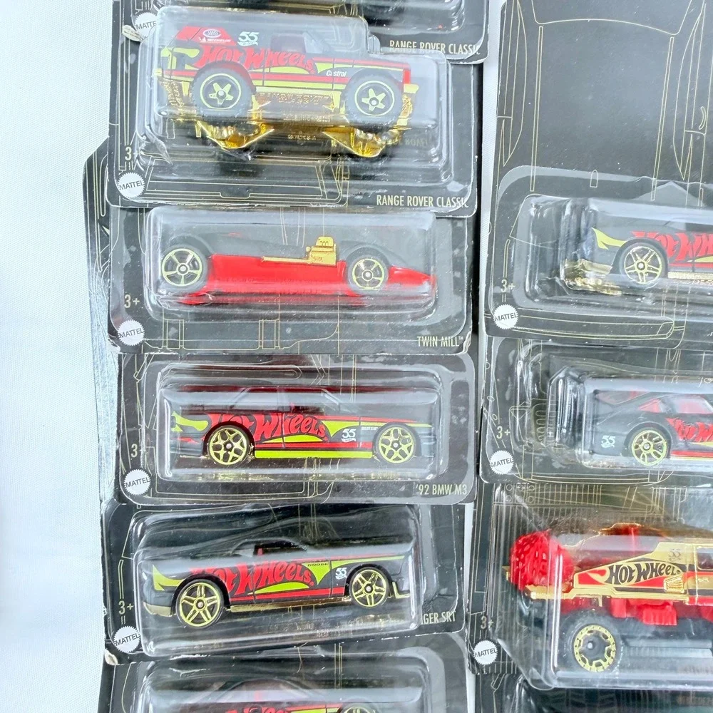 16 Hot Wheels 55th Anniversary Black Gold Series BMW Porsche Dodge  Mattel